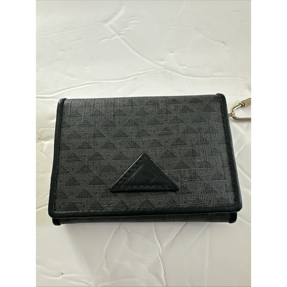 Liz Claiborne Credit Card Holder and Change Purse Keychain  Minimalist Gray